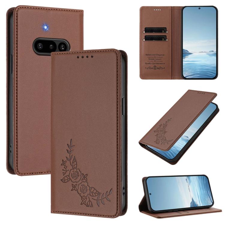 Peony Embossed Magnetic RFID Vegan Leather Phone Case, For Nothing Phone 4a Pro, For Nothing Phone 4a, For Nothing Phone 3a Lite, For Nothing Phone 3, For Nothing CMF Phone 2 Pro, For Nothing Phone 3a, For Nothing Phone 3a Pro, For Nothing CMF Phone 1 ...