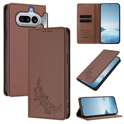 Peony Embossed Magnetic RFID Vegan Leather Phone Case, For Nothing Phone 4a Pro, For Nothing Phone 4a, For Nothing Phone 3a Lite, For Nothing Phone 3, For Nothing CMF Phone 2 Pro, For Nothing Phone 3a, For Nothing Phone 3a Pro, For Nothing CMF Phone 1 ...