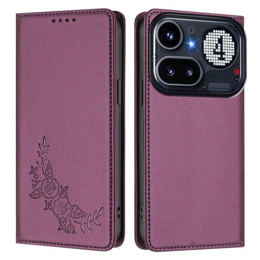 Peony Embossed Magnetic RFID Vegan Leather Phone Case, For Nothing Phone 4a Pro, For Nothing Phone 4a, For Nothing Phone 3a Lite, For Nothing Phone 3, For Nothing CMF Phone 2 Pro, For Nothing Phone 3a, For Nothing Phone 3a Pro, For Nothing CMF Phone 1 ...