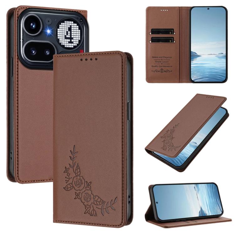Peony Embossed Magnetic RFID Vegan Leather Phone Case, For Nothing Phone 4a Pro, For Nothing Phone 4a, For Nothing Phone 3a Lite, For Nothing Phone 3, For Nothing CMF Phone 2 Pro, For Nothing Phone 3a, For Nothing Phone 3a Pro, For Nothing CMF Phone 1 ...