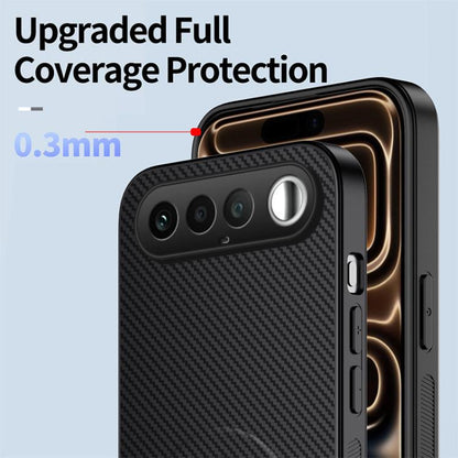WANLONFENG Kickstand Carbon Fiber Texture Magnetic Phone Case, For Realme 16 5G