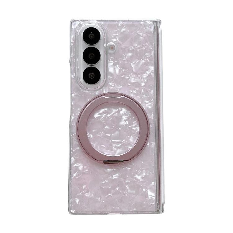 Axial Magnetic Shell Pattern Phone Case with 360 Holder, For Galaxy Z Fold8 Ultra 5G, For Galaxy Z Flip8 5G, For Samsung Galaxy Z Flip7 FE/6, For Samsung Galaxy Z Fold7 5G, For Samsung Galaxy Z Flip7 5G, For Samsung Galaxy Z Fold6                      ...