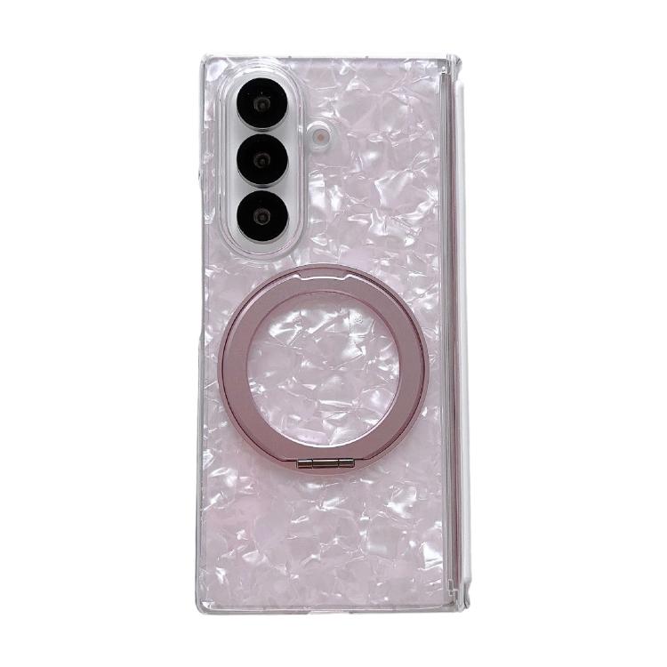 Axial Magnetic Shell Pattern Phone Case with 360 Holder, For Galaxy Z Fold8 Ultra 5G, For Galaxy Z Flip8 5G, For Samsung Galaxy Z Flip7 FE/6, For Samsung Galaxy Z Fold7 5G, For Samsung Galaxy Z Flip7 5G, For Samsung Galaxy Z Fold6                      ...