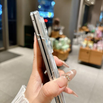 Axial Magnetic Shell Pattern Phone Case with 360 Holder, For Galaxy Z Fold8 Ultra 5G, For Galaxy Z Flip8 5G, For Samsung Galaxy Z Flip7 FE/6, For Samsung Galaxy Z Fold7 5G, For Samsung Galaxy Z Flip7 5G, For Samsung Galaxy Z Fold6                      ...