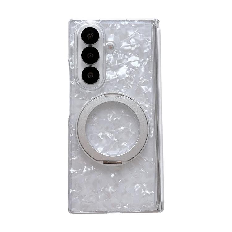 Axial Magnetic Shell Pattern Phone Case with 360 Holder, For Galaxy Z Fold8 Ultra 5G, For Galaxy Z Flip8 5G, For Samsung Galaxy Z Flip7 FE/6, For Samsung Galaxy Z Fold7 5G, For Samsung Galaxy Z Flip7 5G, For Samsung Galaxy Z Fold6                      ...