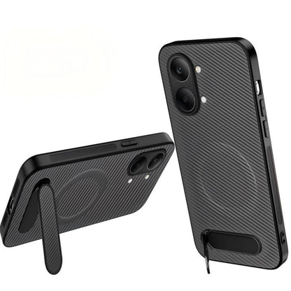 WANLONFENG Kickstand Carbon Fiber Texture Magnetic Phone Case, For Redmi A7 Pro 171mm / Poco C85x 5G, For Redmi 15a 5G, For Redmi Turbo 5 Max / Poco X8 Pro Max 5G, For Redmi Turbo 5 5G / Poco X8 Pro 5G, For Redmi Note 15 Pro+ 5G Global 163.3mm         ...