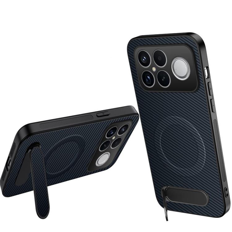 WANLONFENG Kickstand Carbon Fiber Texture Magnetic Phone Case, For Redmi A7 Pro 171mm / Poco C85x 5G, For Redmi 15a 5G, For Redmi Turbo 5 Max / Poco X8 Pro Max 5G, For Redmi Turbo 5 5G / Poco X8 Pro 5G, For Redmi Note 15 Pro+ 5G Global 163.3mm         ...