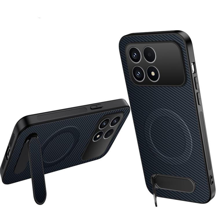 WANLONFENG Kickstand Carbon Fiber Texture Magnetic Phone Case, For Redmi A7 Pro 171mm / Poco C85x 5G, For Redmi 15a 5G, For Redmi Turbo 5 Max / Poco X8 Pro Max 5G, For Redmi Turbo 5 5G / Poco X8 Pro 5G, For Redmi Note 15 Pro+ 5G Global 163.3mm         ...