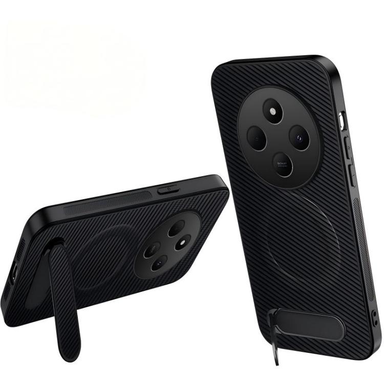 WANLONFENG Kickstand Carbon Fiber Texture Magnetic Phone Case, For Redmi A7 Pro 171mm / Poco C85x 5G, For Redmi 15a 5G, For Redmi Turbo 5 Max / Poco X8 Pro Max 5G, For Redmi Turbo 5 5G / Poco X8 Pro 5G, For Redmi Note 15 Pro+ 5G Global 163.3mm         ...