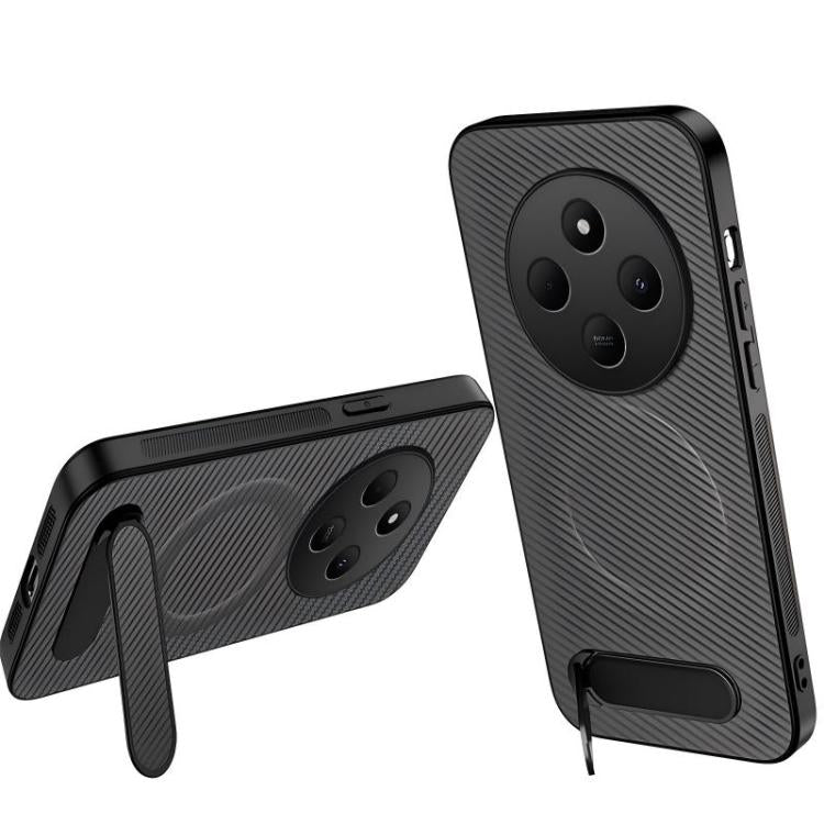 WANLONFENG Kickstand Carbon Fiber Texture Magnetic Phone Case, For Redmi A7 Pro 171mm / Poco C85x 5G, For Redmi 15a 5G, For Redmi Turbo 5 Max / Poco X8 Pro Max 5G, For Redmi Turbo 5 5G / Poco X8 Pro 5G, For Redmi Note 15 Pro+ 5G Global 163.3mm         ...