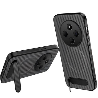 WANLONFENG Kickstand Carbon Fiber Texture Magnetic Phone Case, For Redmi A7 Pro 171mm / Poco C85x 5G, For Redmi 15a 5G, For Redmi Turbo 5 Max / Poco X8 Pro Max 5G, For Redmi Turbo 5 5G / Poco X8 Pro 5G, For Redmi Note 15 Pro+ 5G Global 163.3mm         ...