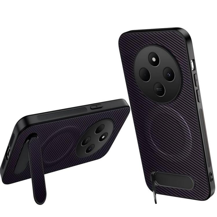 WANLONFENG Kickstand Carbon Fiber Texture Magnetic Phone Case, For Redmi A7 Pro 171mm / Poco C85x 5G, For Redmi 15a 5G, For Redmi Turbo 5 Max / Poco X8 Pro Max 5G, For Redmi Turbo 5 5G / Poco X8 Pro 5G, For Redmi Note 15 Pro+ 5G Global 163.3mm         ...