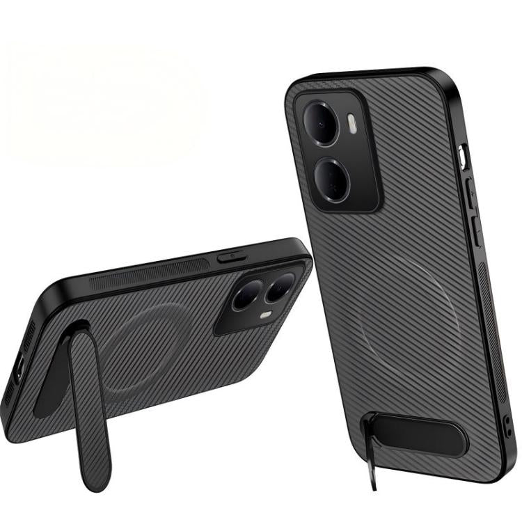 WANLONFENG Kickstand Carbon Fiber Texture Magnetic Phone Case, For Redmi A7 Pro 171mm / Poco C85x 5G, For Redmi 15a 5G, For Redmi Turbo 5 Max / Poco X8 Pro Max 5G, For Redmi Turbo 5 5G / Poco X8 Pro 5G, For Redmi Note 15 Pro+ 5G Global 163.3mm         ...