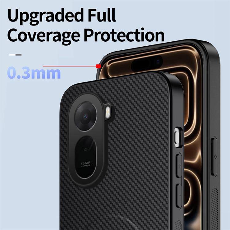 WANLONFENG Kickstand Carbon Fiber Texture Magnetic Phone Case with 2pcs Screen Films, For Redmi A7 Pro 171mm / Poco C85x 5G, For Redmi 15a 5G, For Redmi Turbo 5 Max / Poco X8 Pro Max 5G, For Redmi Turbo 5 5G / Poco X8 Pro 5G                            ...