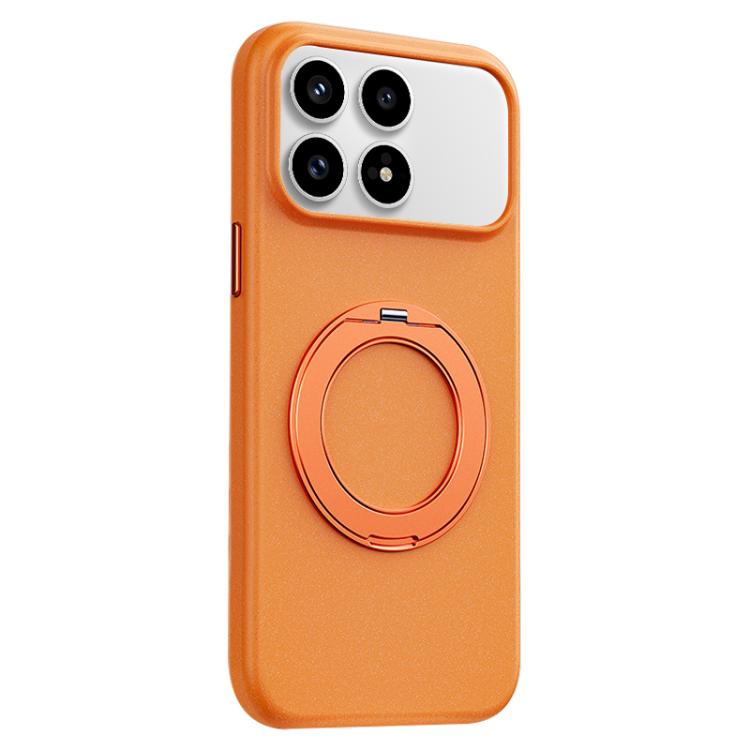 Boundless Series Rock Sand Magnetic Phone Case with 360 Degree Rotating Alloy Stand, For Redmi K90, For Redmi K90 Pro Max