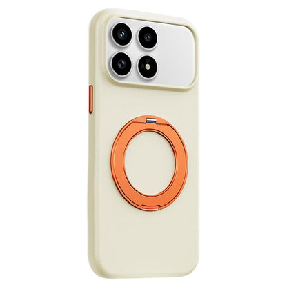 Boundless Series Rock Sand Magnetic Phone Case with 360 Degree Rotating Alloy Stand, For Redmi K90, For Redmi K90 Pro Max