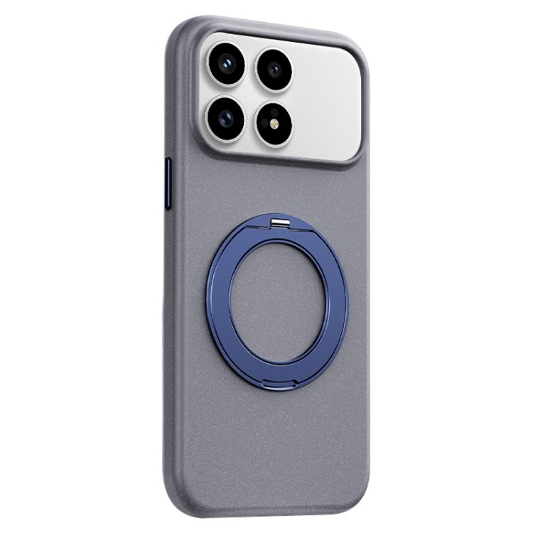 Boundless Series Rock Sand Magnetic Phone Case with 360 Degree Rotating Alloy Stand, For Redmi K90, For Redmi K90 Pro Max