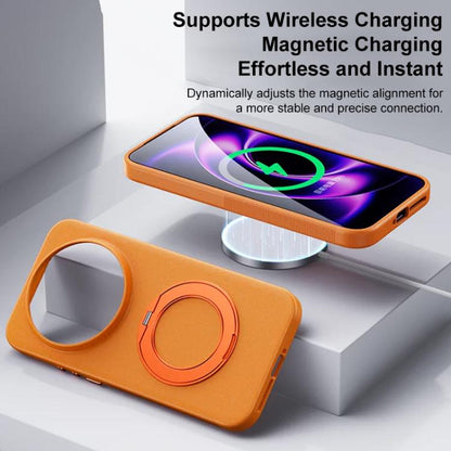 Boundless Series Rock Sand Magnetic Phone Case with 360 Degree Rotating Alloy Stand, For Redmi K90, For Redmi K90 Pro Max