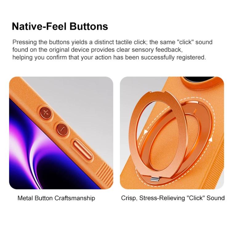 Boundless Series Rock Sand Magnetic Phone Case with 360 Degree Rotating Alloy Stand, For Redmi K90, For Redmi K90 Pro Max