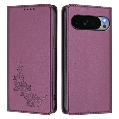 Peony Embossed Magnetic RFID Vegan Leather Phone Case, For Google Pixel 11 Pro XL, For Google Pixel 11 Pro / 11, For Google Pixel 10a, For Google Pixel 10 Pro XL / 9 Pro XL, For Google Pixel 10 / 10 Pro / 9 / 9 Pro, For Google Pixel 9a                 ...