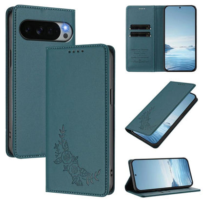 Peony Embossed Magnetic RFID Vegan Leather Phone Case, For Google Pixel 11 Pro XL, For Google Pixel 11 Pro / 11, For Google Pixel 10a, For Google Pixel 10 Pro XL / 9 Pro XL, For Google Pixel 10 / 10 Pro / 9 / 9 Pro, For Google Pixel 9a                 ...