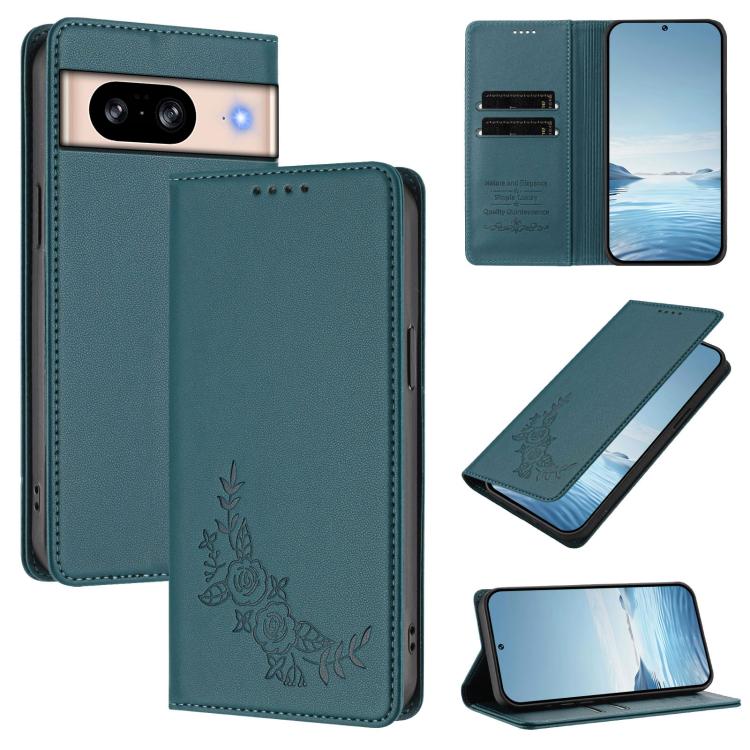 Peony Embossed Magnetic RFID Vegan Leather Phone Case, For Google Pixel 11 Pro XL, For Google Pixel 11 Pro / 11, For Google Pixel 10a, For Google Pixel 10 Pro XL / 9 Pro XL, For Google Pixel 10 / 10 Pro / 9 / 9 Pro, For Google Pixel 9a                 ...