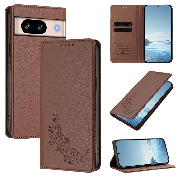 Peony Embossed Magnetic RFID Vegan Leather Phone Case, For Google Pixel 11 Pro XL, For Google Pixel 11 Pro / 11, For Google Pixel 10a, For Google Pixel 10 Pro XL / 9 Pro XL, For Google Pixel 10 / 10 Pro / 9 / 9 Pro, For Google Pixel 9a                 ...