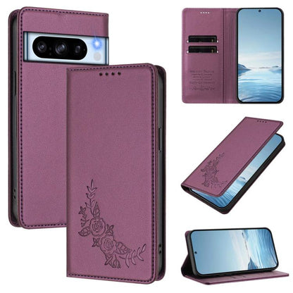 Peony Embossed Magnetic RFID Vegan Leather Phone Case, For Google Pixel 11 Pro XL, For Google Pixel 11 Pro / 11, For Google Pixel 10a, For Google Pixel 10 Pro XL / 9 Pro XL, For Google Pixel 10 / 10 Pro / 9 / 9 Pro, For Google Pixel 9a                 ...