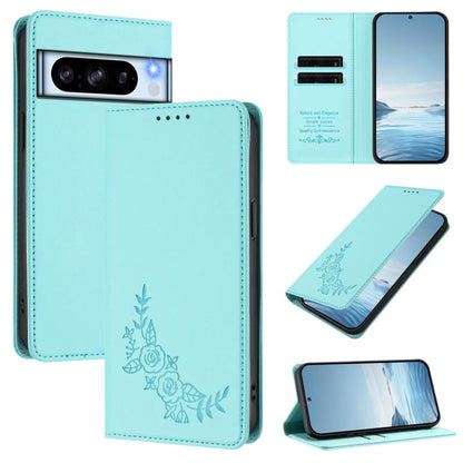 Peony Embossed Magnetic RFID Vegan Leather Phone Case, For Google Pixel 11 Pro XL, For Google Pixel 11 Pro / 11, For Google Pixel 10a, For Google Pixel 10 Pro XL / 9 Pro XL, For Google Pixel 10 / 10 Pro / 9 / 9 Pro, For Google Pixel 9a                 ...
