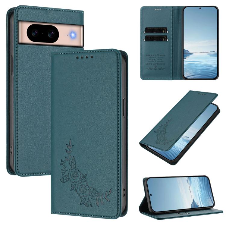 Peony Embossed Magnetic RFID Vegan Leather Phone Case, For Google Pixel 11 Pro XL, For Google Pixel 11 Pro / 11, For Google Pixel 10a, For Google Pixel 10 Pro XL / 9 Pro XL, For Google Pixel 10 / 10 Pro / 9 / 9 Pro, For Google Pixel 9a                 ...