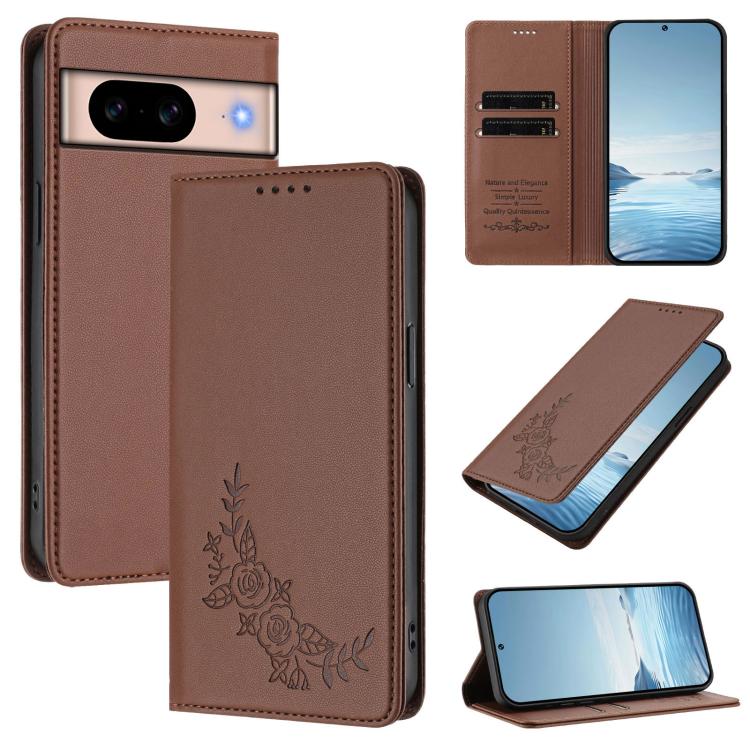 Peony Embossed Magnetic RFID Vegan Leather Phone Case, For Google Pixel 11 Pro XL, For Google Pixel 11 Pro / 11, For Google Pixel 10a, For Google Pixel 10 Pro XL / 9 Pro XL, For Google Pixel 10 / 10 Pro / 9 / 9 Pro, For Google Pixel 9a                 ...