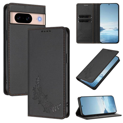 Peony Embossed Magnetic RFID Vegan Leather Phone Case, For Google Pixel 11 Pro XL, For Google Pixel 11 Pro / 11, For Google Pixel 10a, For Google Pixel 10 Pro XL / 9 Pro XL, For Google Pixel 10 / 10 Pro / 9 / 9 Pro, For Google Pixel 9a                 ...