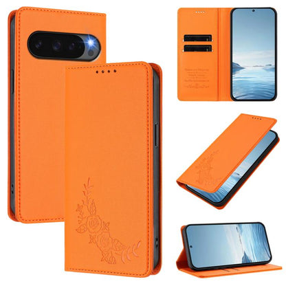 Peony Embossed Magnetic RFID Vegan Leather Phone Case, For Google Pixel 11 Pro XL, For Google Pixel 11 Pro / 11, For Google Pixel 10a, For Google Pixel 10 Pro XL / 9 Pro XL, For Google Pixel 10 / 10 Pro / 9 / 9 Pro, For Google Pixel 9a                 ...