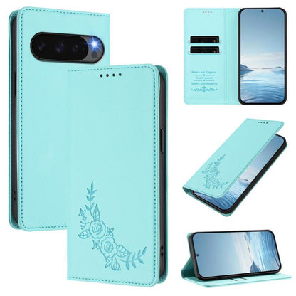 Peony Embossed Magnetic RFID Vegan Leather Phone Case, For Google Pixel 11 Pro XL, For Google Pixel 11 Pro / 11, For Google Pixel 10a, For Google Pixel 10 Pro XL / 9 Pro XL, For Google Pixel 10 / 10 Pro / 9 / 9 Pro, For Google Pixel 9a                 ...