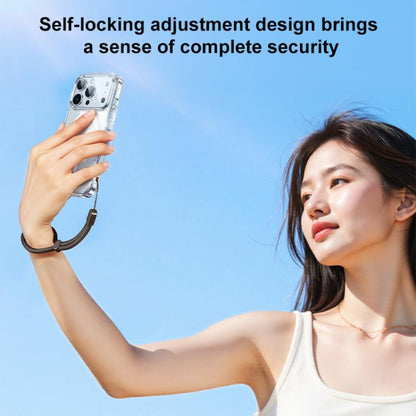 Mini Shield-Style Self-Locking Adjustable Phone Wrist Lanyard