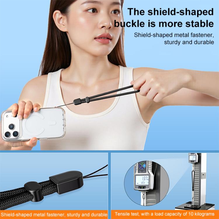 Mini Shield-Style Self-Locking Adjustable Phone Wrist Lanyard