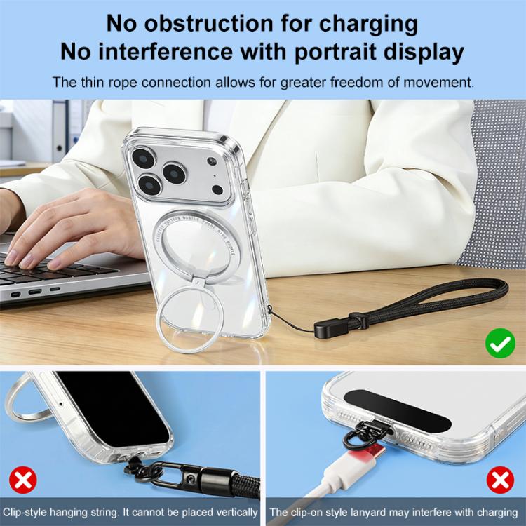 Mini Shield-Style Self-Locking Adjustable Phone Wrist Lanyard