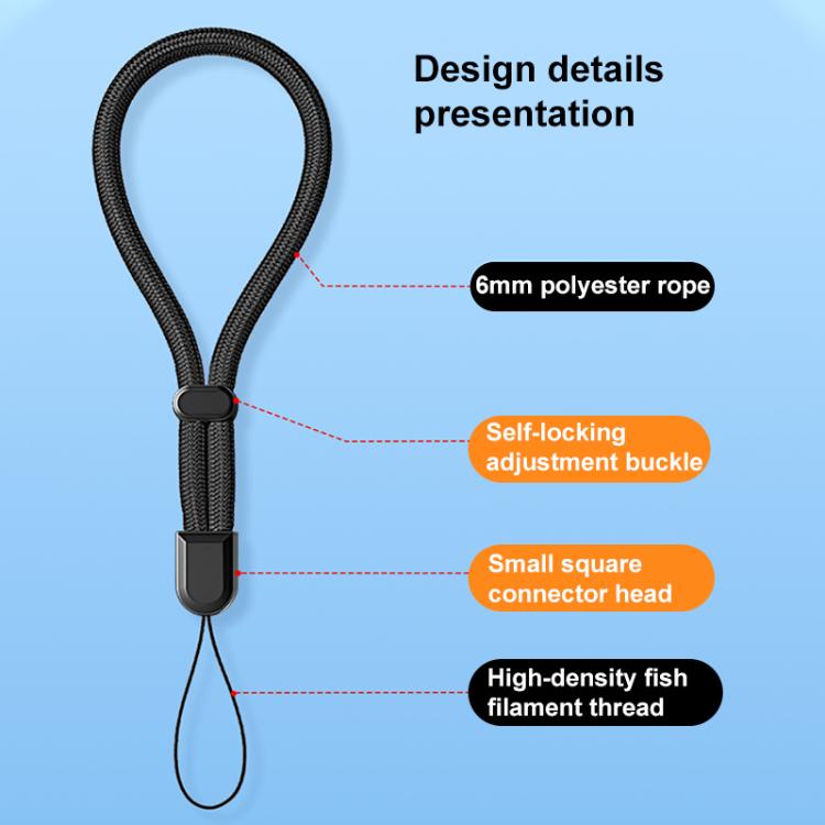 Mini Shield-Style Self-Locking Adjustable Phone Wrist Lanyard