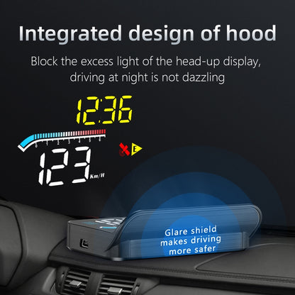 M17 Car HUD Head-up Display GPS Speed Meter Car OBD2 Diagnostic Tool, M17