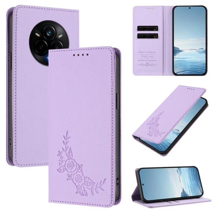 Peony Embossed Magnetic RFID Vegan Leather Phone Case, For Realme C75 5G / V70 / 14x Global, For Realme 14 Pro 5G India / Narzo 80 Pro, For Realme C75 4G / Narzo 80x / 14x India, For Realme 14 / 14T 5G / P3 5G, For Realme P3 Ultra 5G, For Realme P3 Pro...
