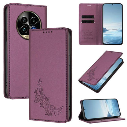 Peony Embossed Magnetic RFID Vegan Leather Phone Case, For Realme 13 5G / 12 5G / 12x / 12x India, For Realme 13+, For Realme 13 4G / 12 4G / 12+ / Narzo 70 / P1, For Realme 13 Pro / 13 Pro+, For Realme GT 6 / GT 6T, For Realme C67 4G / 12 Lite        ...