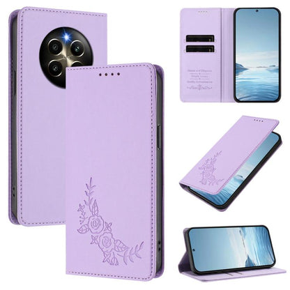 Peony Embossed Magnetic RFID Vegan Leather Phone Case, For Realme 13 5G / 12 5G / 12x / 12x India, For Realme 13+, For Realme 13 4G / 12 4G / 12+ / Narzo 70 / P1, For Realme 13 Pro / 13 Pro+, For Realme GT 6 / GT 6T, For Realme C67 4G / 12 Lite        ...