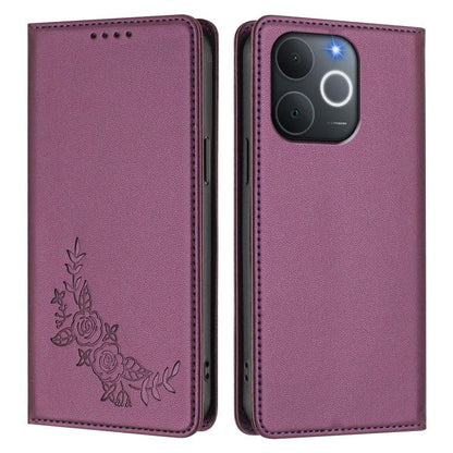 Peony Embossed Magnetic RFID Vegan Leather Phone Case, For Realme C71 India / Note 70 / Note 70T 4G, For Realme C85 Pro 4G, For Realme P4 Pro 5G, For Realme P4 5G, For Realme 15T 5G, For Realme C63 4G / C61 / C61 India / Note 60                        ...