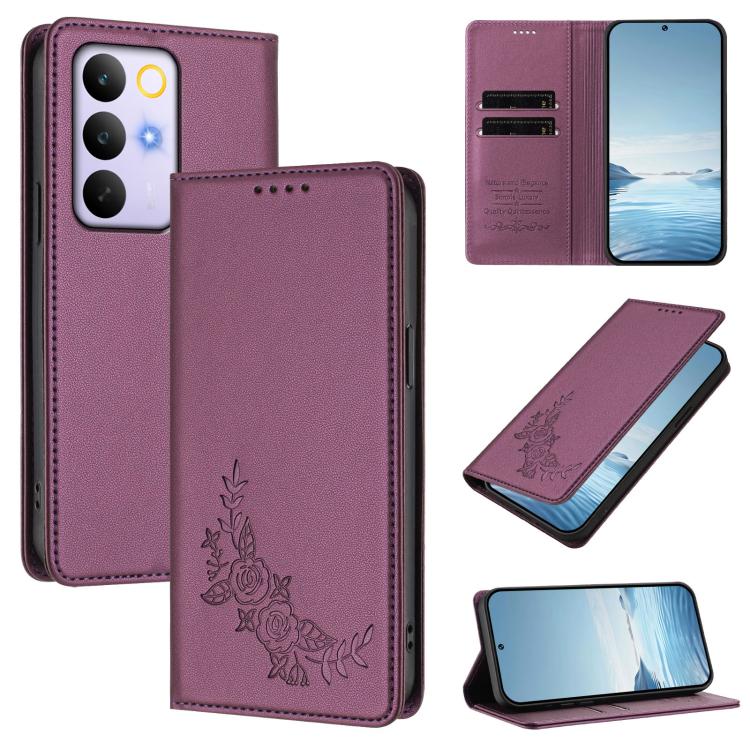 Peony Embossed Magnetic RFID Vegan Leather Phone Case, For Realme P4x 5G / OnePlus Nord CE6 Lite, For Realme 16T 5G, For Realme C100 / C85 5G / C83 5G / 15x India, For Realme P4 Power 5G, For Realme Note 80 4G, For Realme 16 5G, For Realme 16 Pro+ 5G  ...