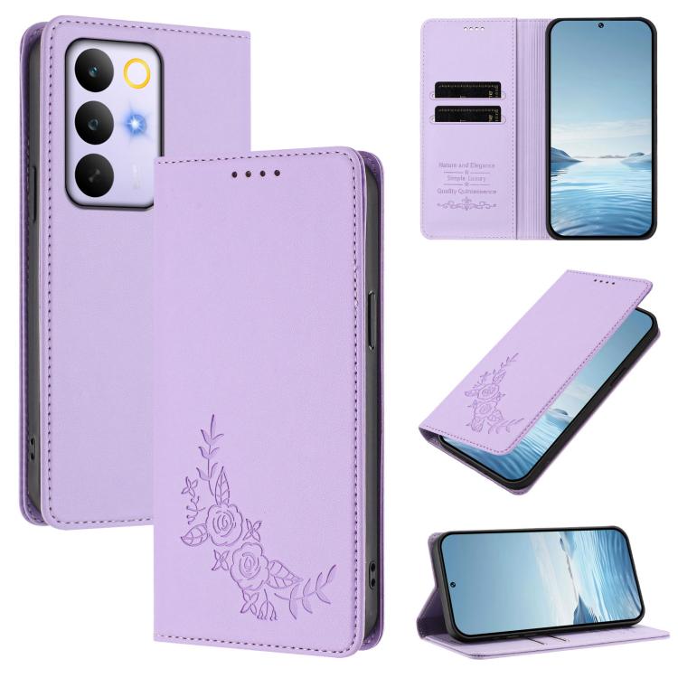 Peony Embossed Magnetic RFID Vegan Leather Phone Case, For Realme P4x 5G / OnePlus Nord CE6 Lite, For Realme 16T 5G, For Realme C100 / C85 5G / C83 5G / 15x India, For Realme P4 Power 5G, For Realme Note 80 4G, For Realme 16 5G, For Realme 16 Pro+ 5G  ...