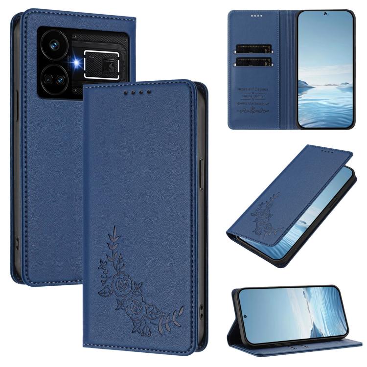 Peony Embossed Magnetic RFID Vegan Leather Phone Case, For Realme 11 4G, For Realme GT5 / GT5 240W, For Realme Narzo 60 Pro, For Realme C65 4G, For Realme C55 / Narzo N55, For Realme 10T / 10s, For Realme GT3 / GT Neo 5 240W