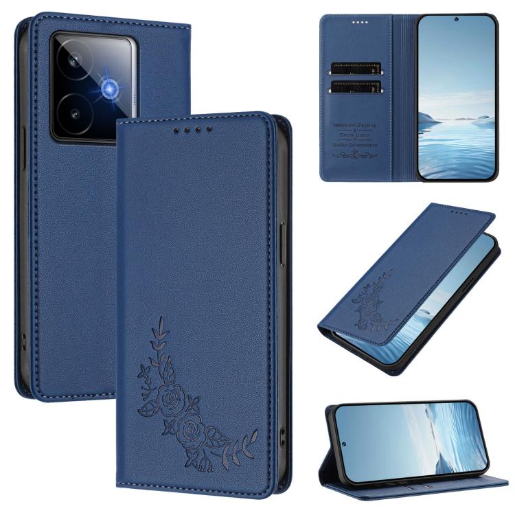 Peony Embossed Magnetic RFID Vegan Leather Phone Case, For Realme C71 India / Note 70 / Note 70T 4G, For Realme C85 Pro 4G, For Realme P4 Pro 5G, For Realme P4 5G, For Realme 15T 5G, For Realme C63 4G / C61 / C61 India / Note 60                        ...