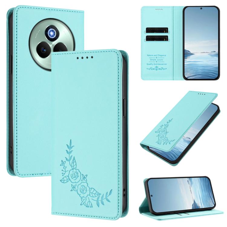 Peony Embossed Magnetic RFID Vegan Leather Phone Case, For Realme C75 5G / V70 / 14x Global, For Realme 14 Pro 5G India / Narzo 80 Pro, For Realme C75 4G / Narzo 80x / 14x India, For Realme 14 / 14T 5G / P3 5G, For Realme P3 Ultra 5G, For Realme P3 Pro...