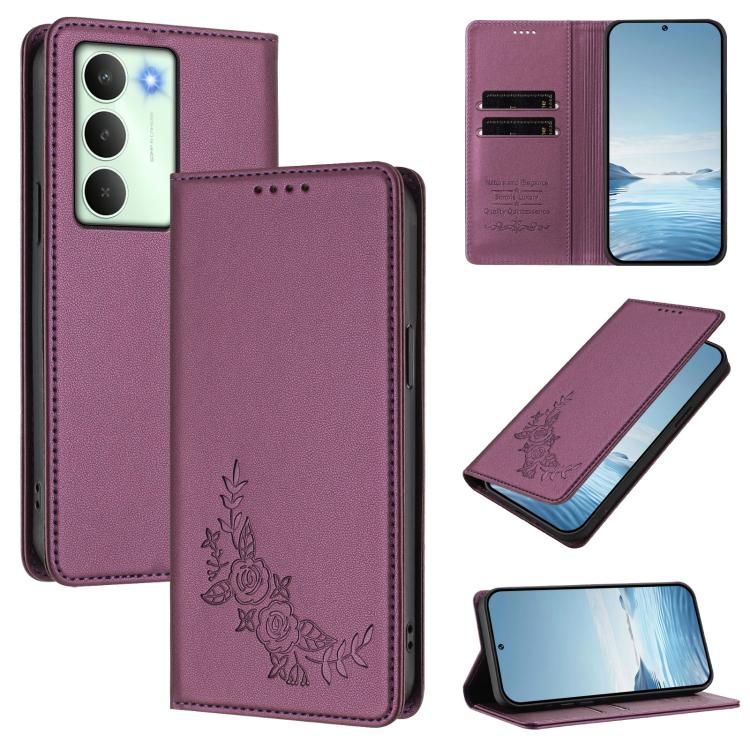 Peony Embossed Magnetic RFID Vegan Leather Phone Case, For Realme C75 5G / V70 / 14x Global, For Realme 14 Pro 5G India / Narzo 80 Pro, For Realme C75 4G / Narzo 80x / 14x India, For Realme 14 / 14T 5G / P3 5G, For Realme P3 Ultra 5G, For Realme P3 Pro...