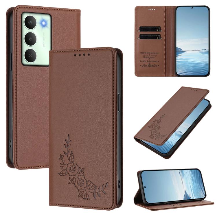 Peony Embossed Magnetic RFID Vegan Leather Phone Case, For Realme C75 5G / V70 / 14x Global, For Realme 14 Pro 5G India / Narzo 80 Pro, For Realme C75 4G / Narzo 80x / 14x India, For Realme 14 / 14T 5G / P3 5G, For Realme P3 Ultra 5G, For Realme P3 Pro...